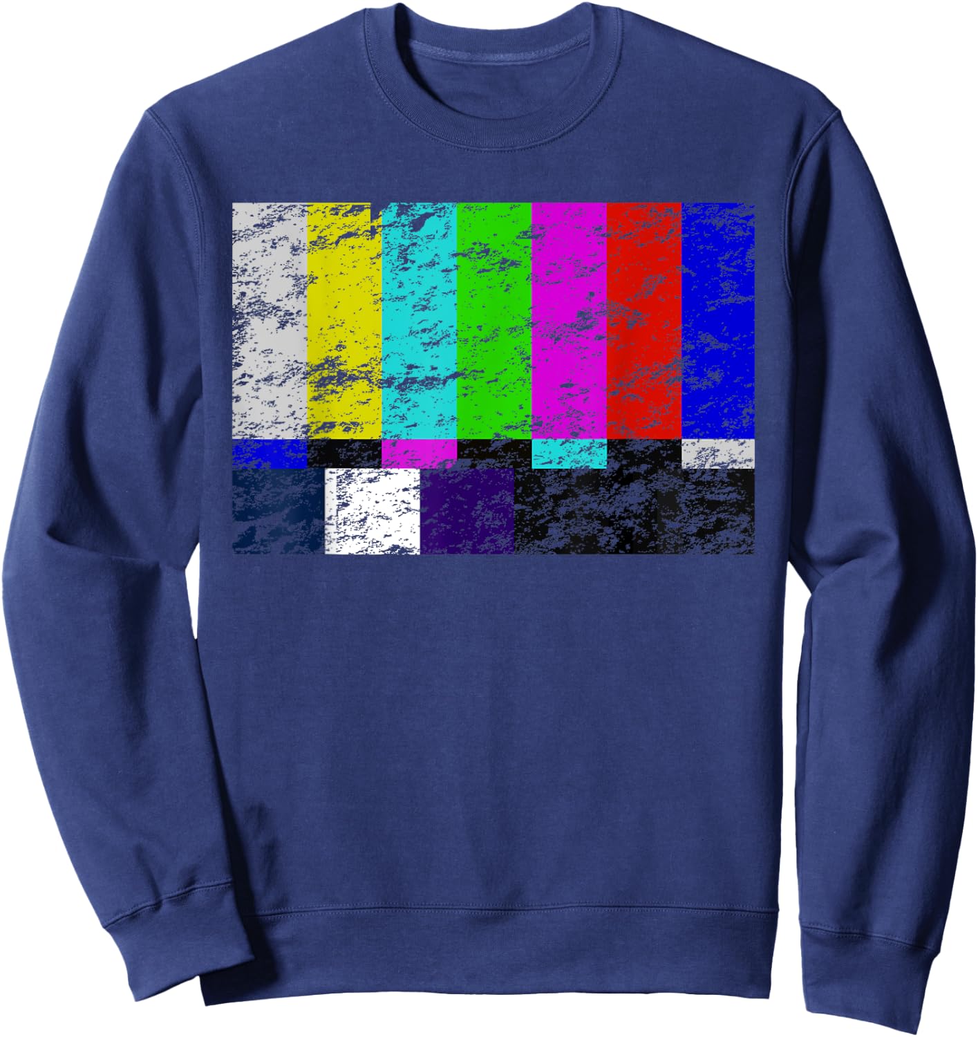 Color Bars TV Test Pattern T Shirt - Television Color Broadc Sweatshirt - Sweatshirt | Navy