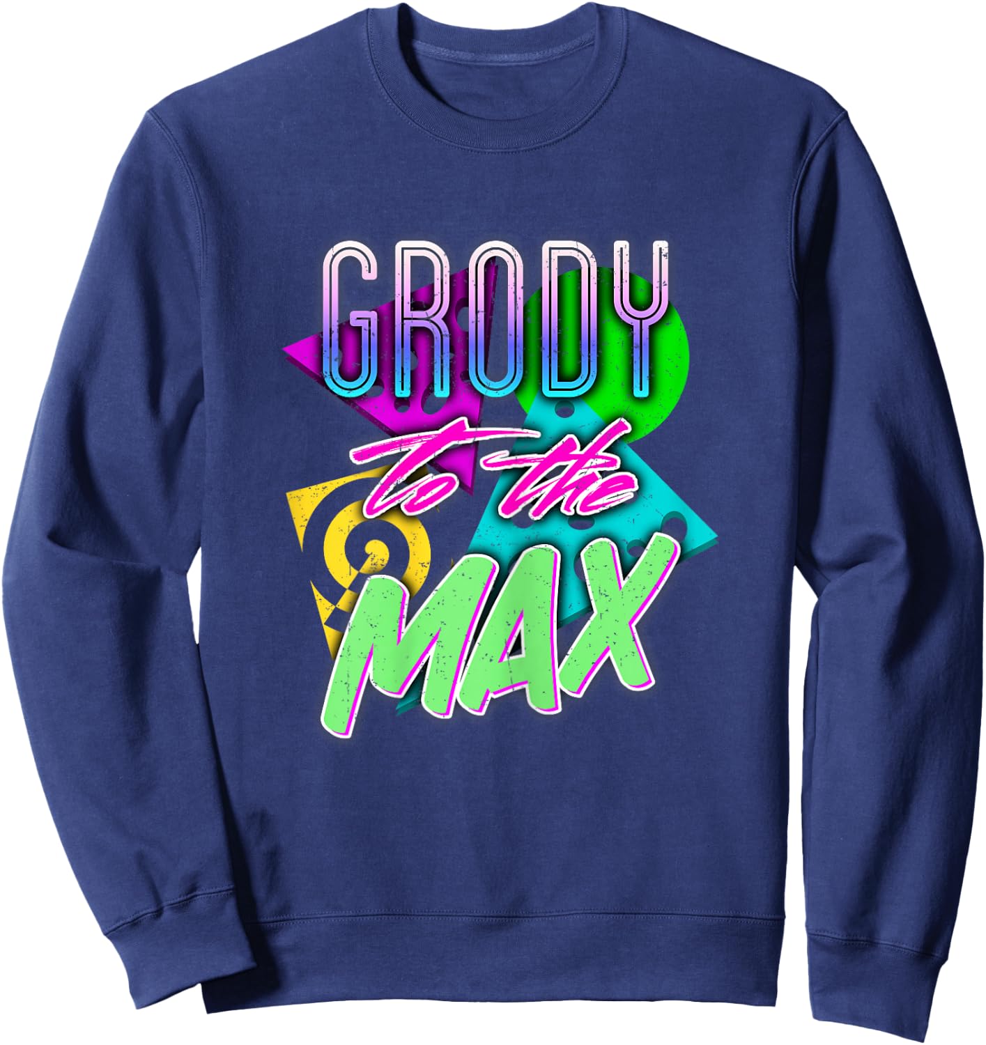 80s Costume Shirt | Valley Girl Saying1980s Vintage Sweatshirt - Sweatshirt | Navy
