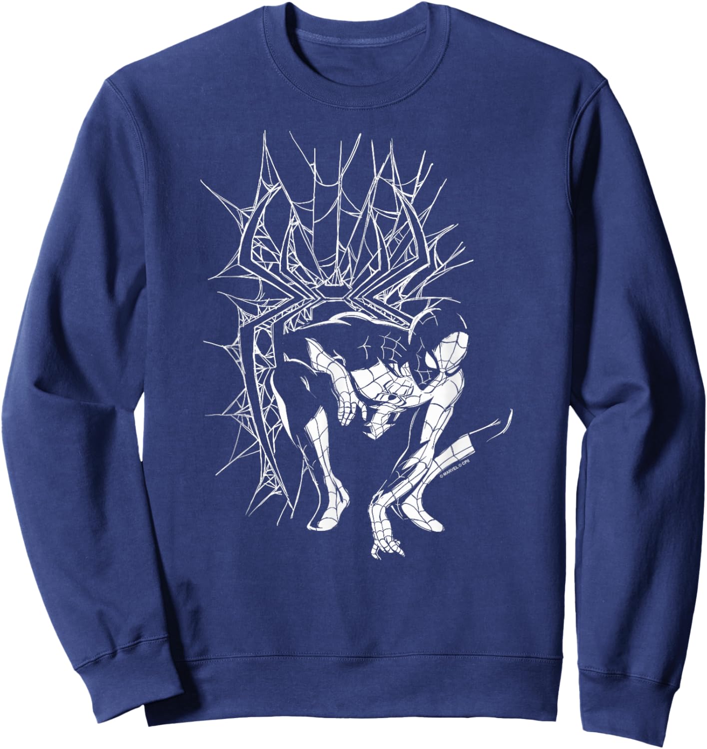 Marvel Spider-Man: New Day Line Art Spidey Pose Sweatshirt - Sweatshirt | Navy