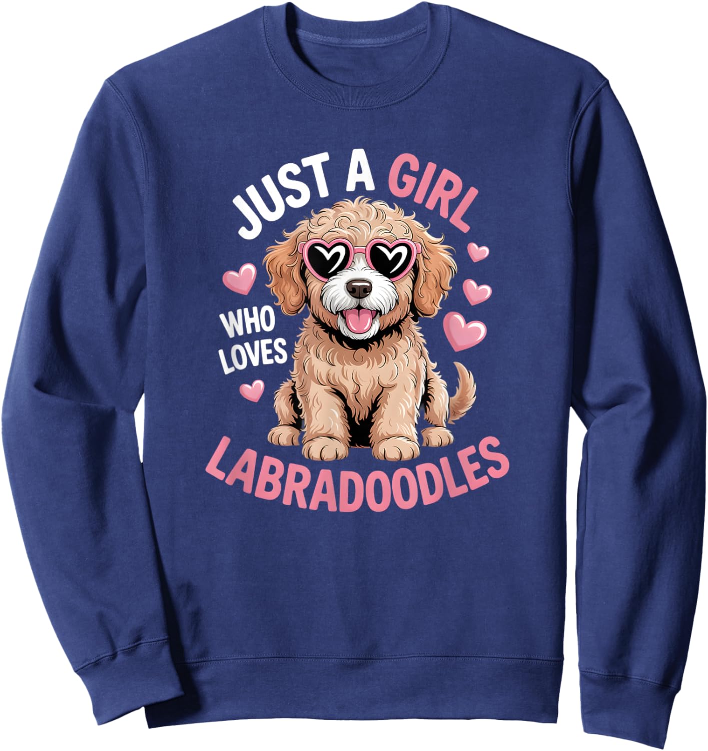 Girls Labradoodle Sweatshirt - Sweatshirt | Navy
