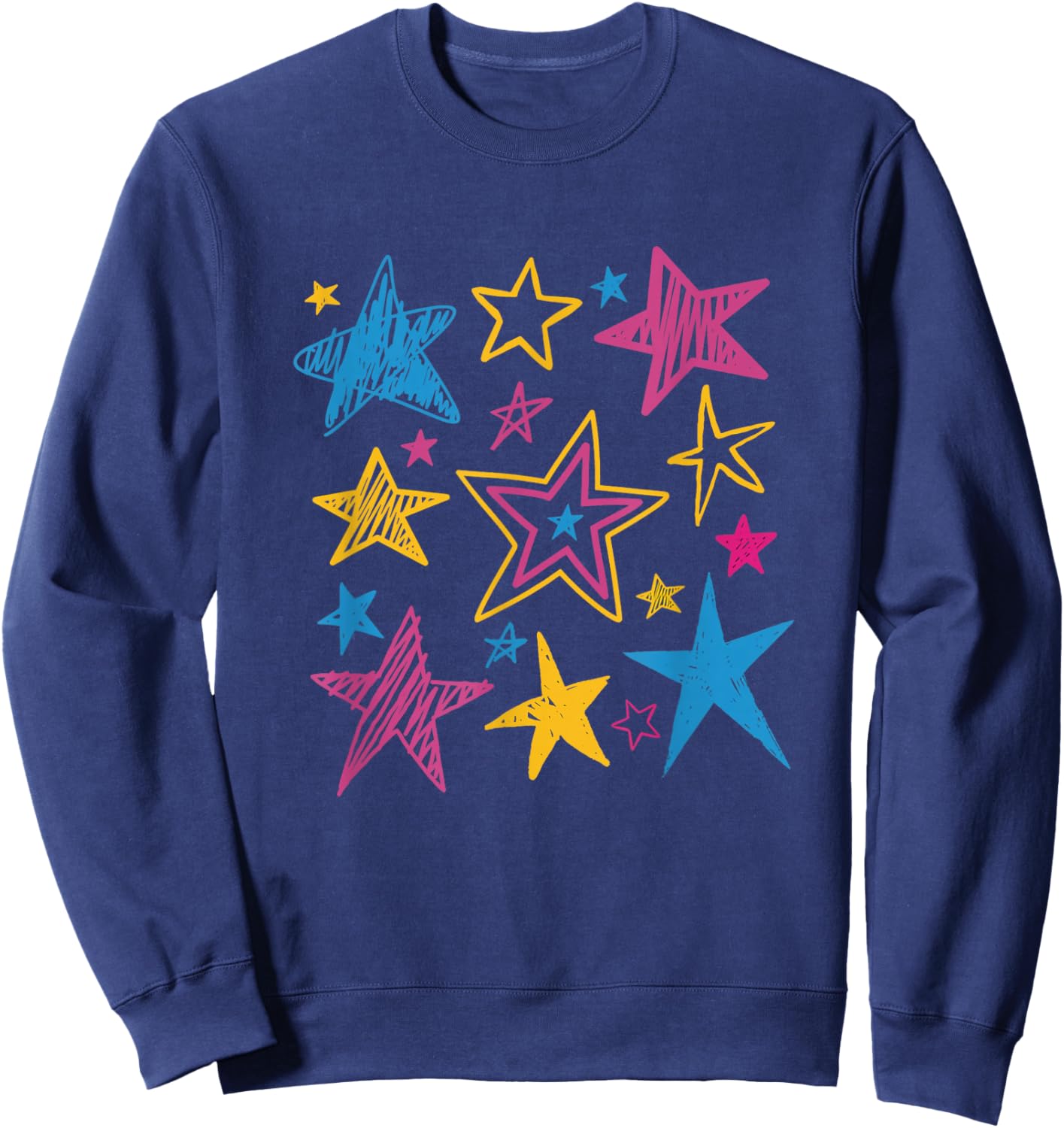 Subtle Pansexual Pride Stars Pan LGBTQ Pride Month Sweatshirt - Sweatshirt | Navy