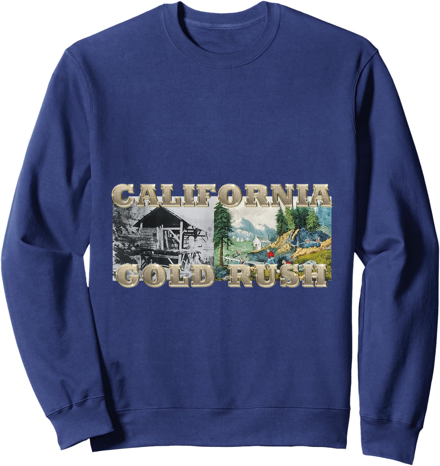 Teepossible California Gold Rush Sweatshirt - Sweatshirt | Navy