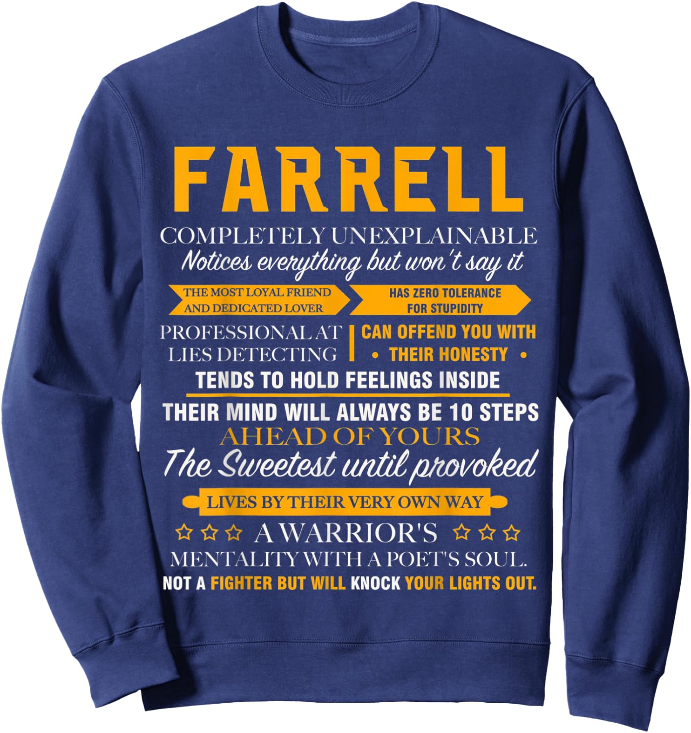 FARRELL completely unexplainable Front Print Sweatshirt - Sweatshirt | Navy