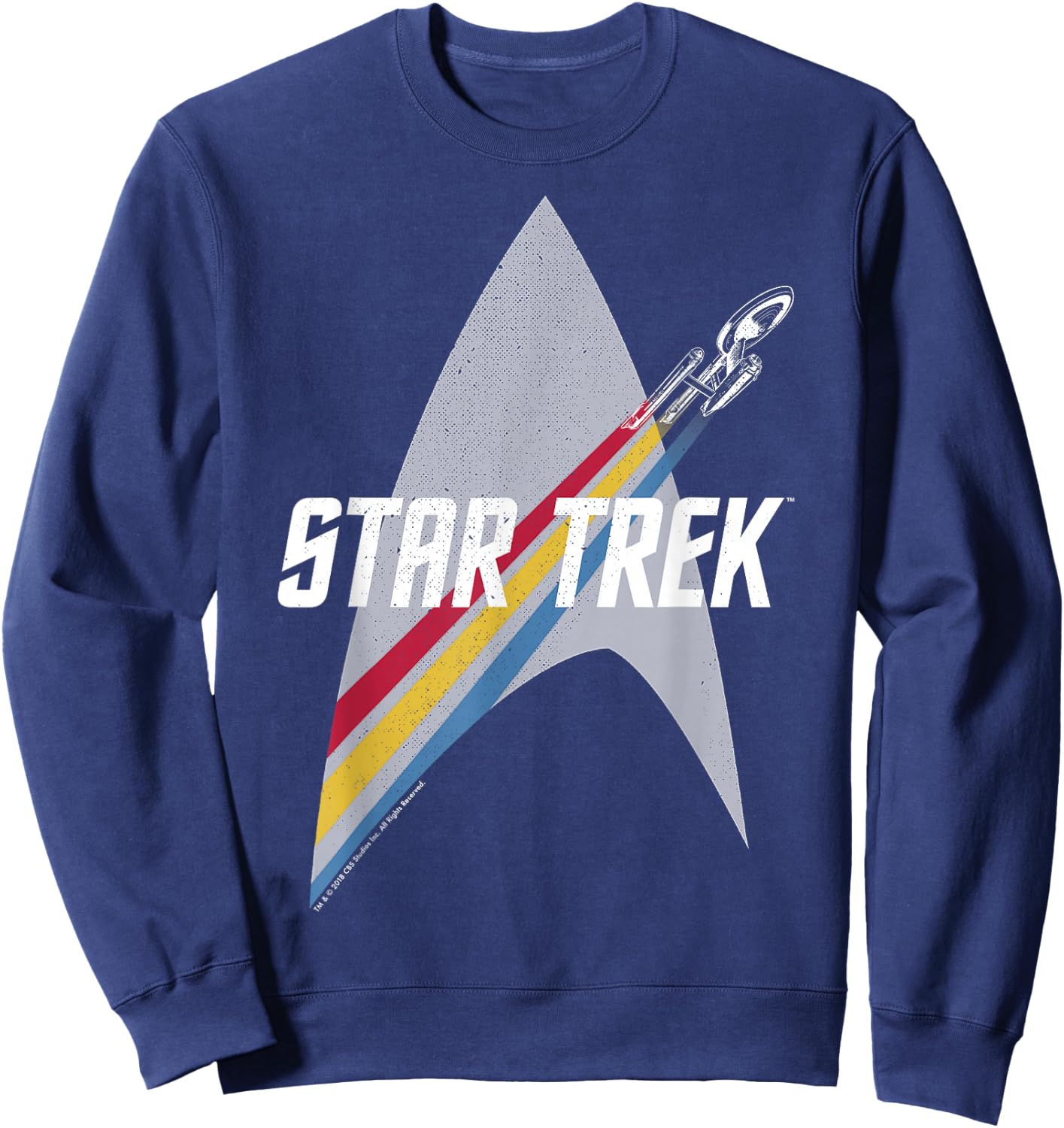 Star Trek Retro Rainbow Flight Badge Sweatshirt - Sweatshirt | Navy