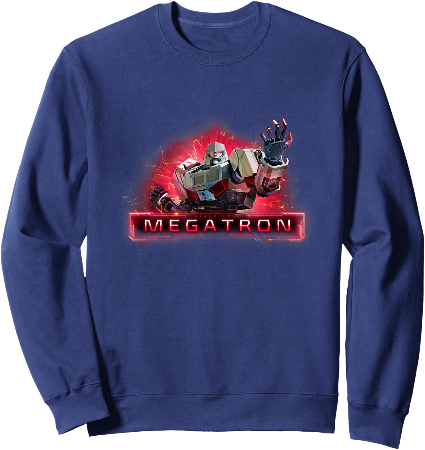 Transformers One Iconic Megatron Power Up Big Chest Logo Sweatshirt - Sweatshirt | Navy