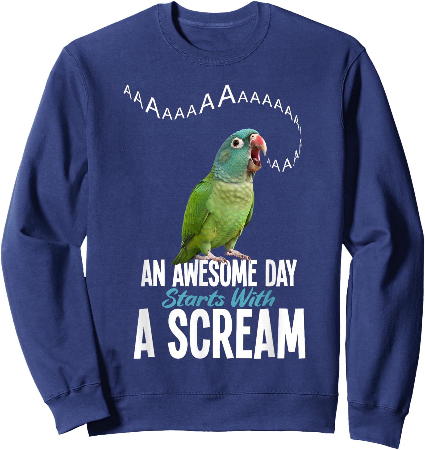 Birdkeeper Birdkeeping Awesome Blue Crowned Conure Sweatshirt - Sweatshirt | Navy