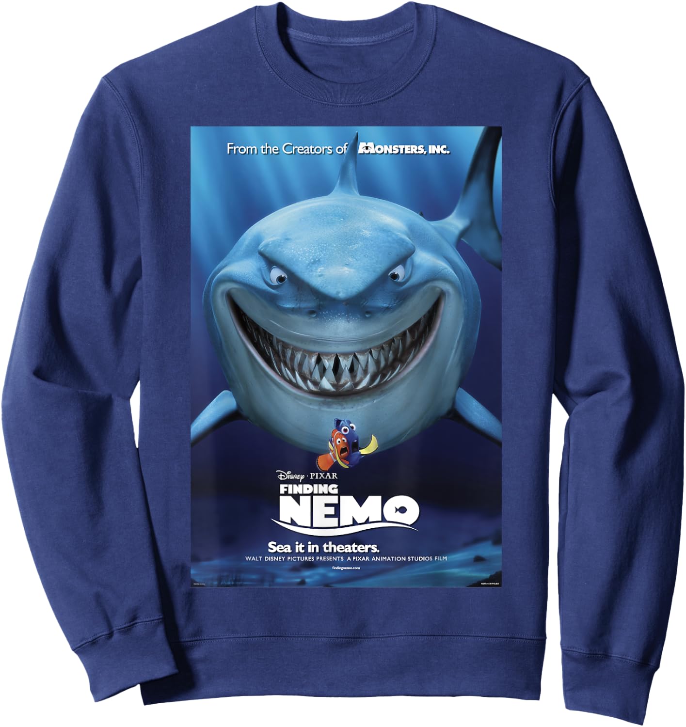 Disney Pixar Finding Nemo Bruce Poster Sweatshirt - Sweatshirt | Navy