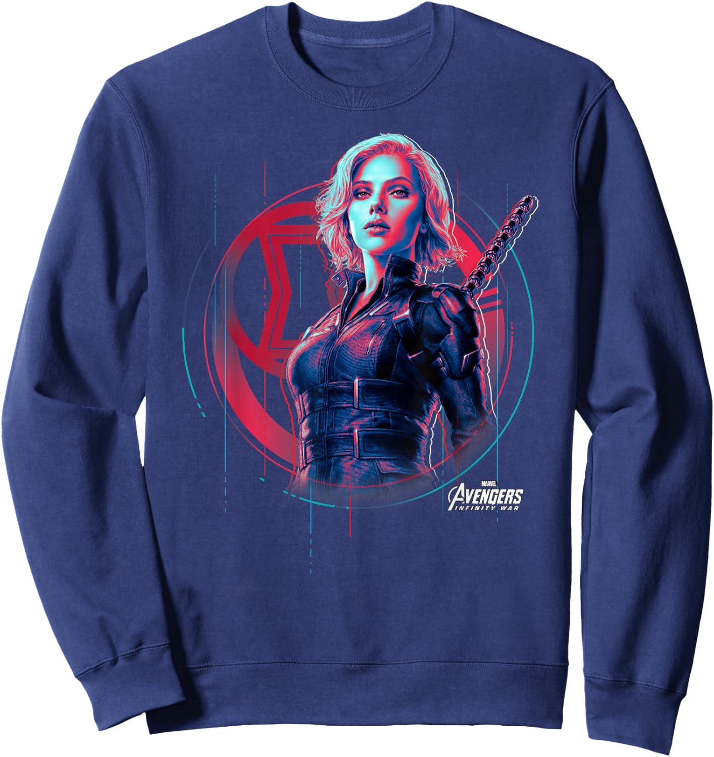 Marvel Infinity War Black Widow Icon Tech Graphic Sweatshirt - Sweatshirt | Navy