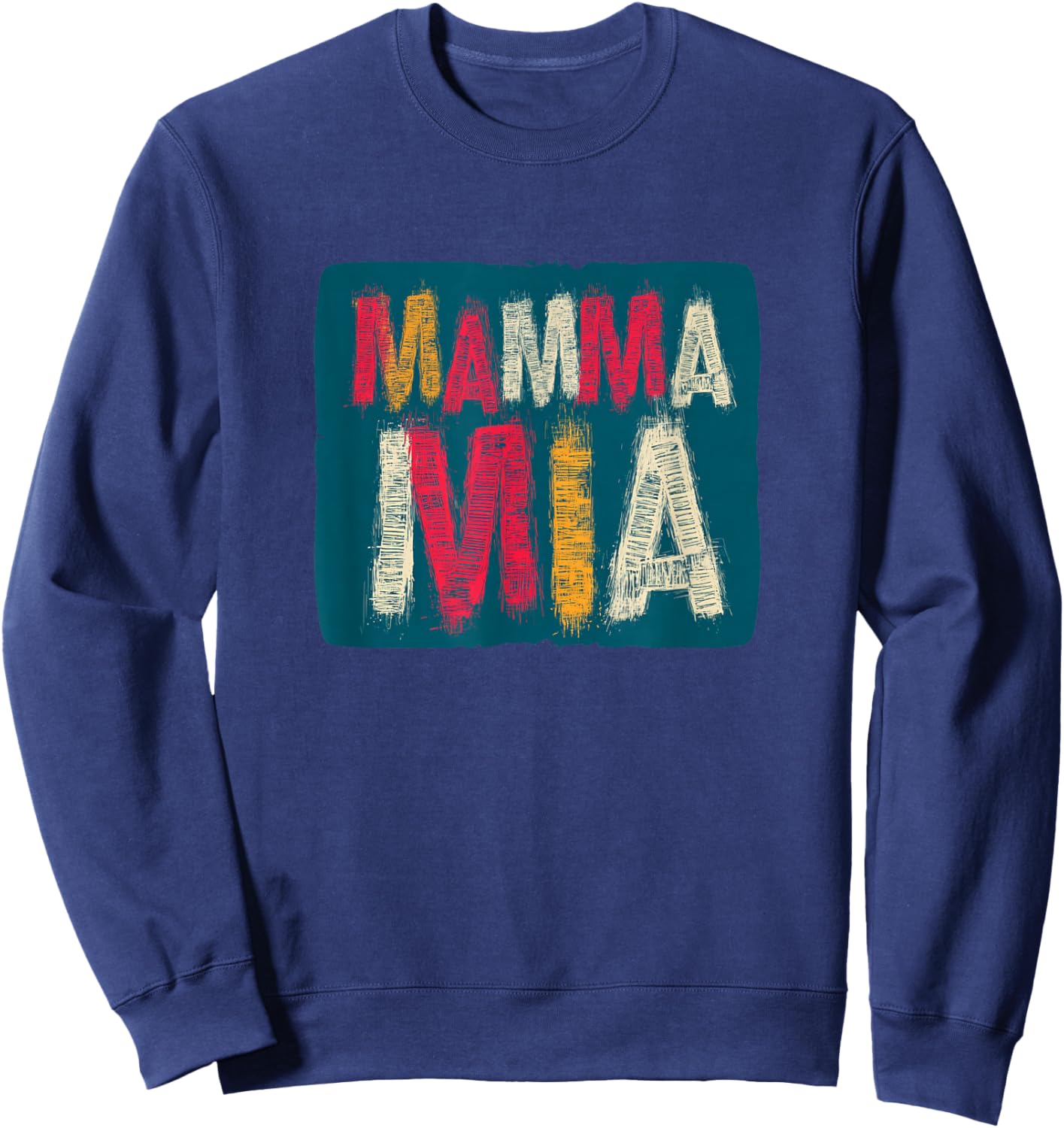 Nice Mamma Mia Statement Sweatshirt - Sweatshirt | Navy