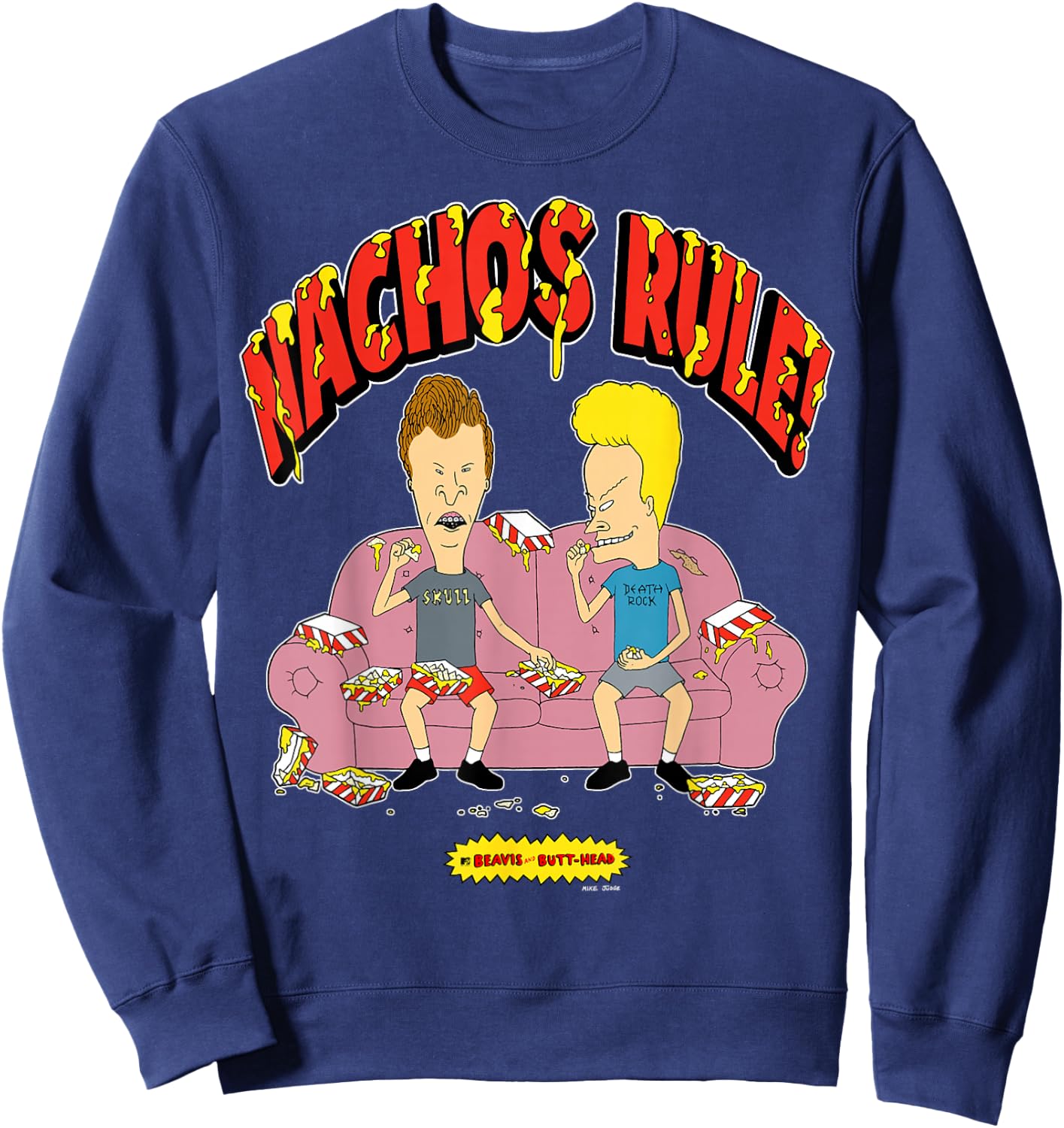 Beavis and Butt-Head Nachos Rule Sweatshirt - Sweatshirt | Navy