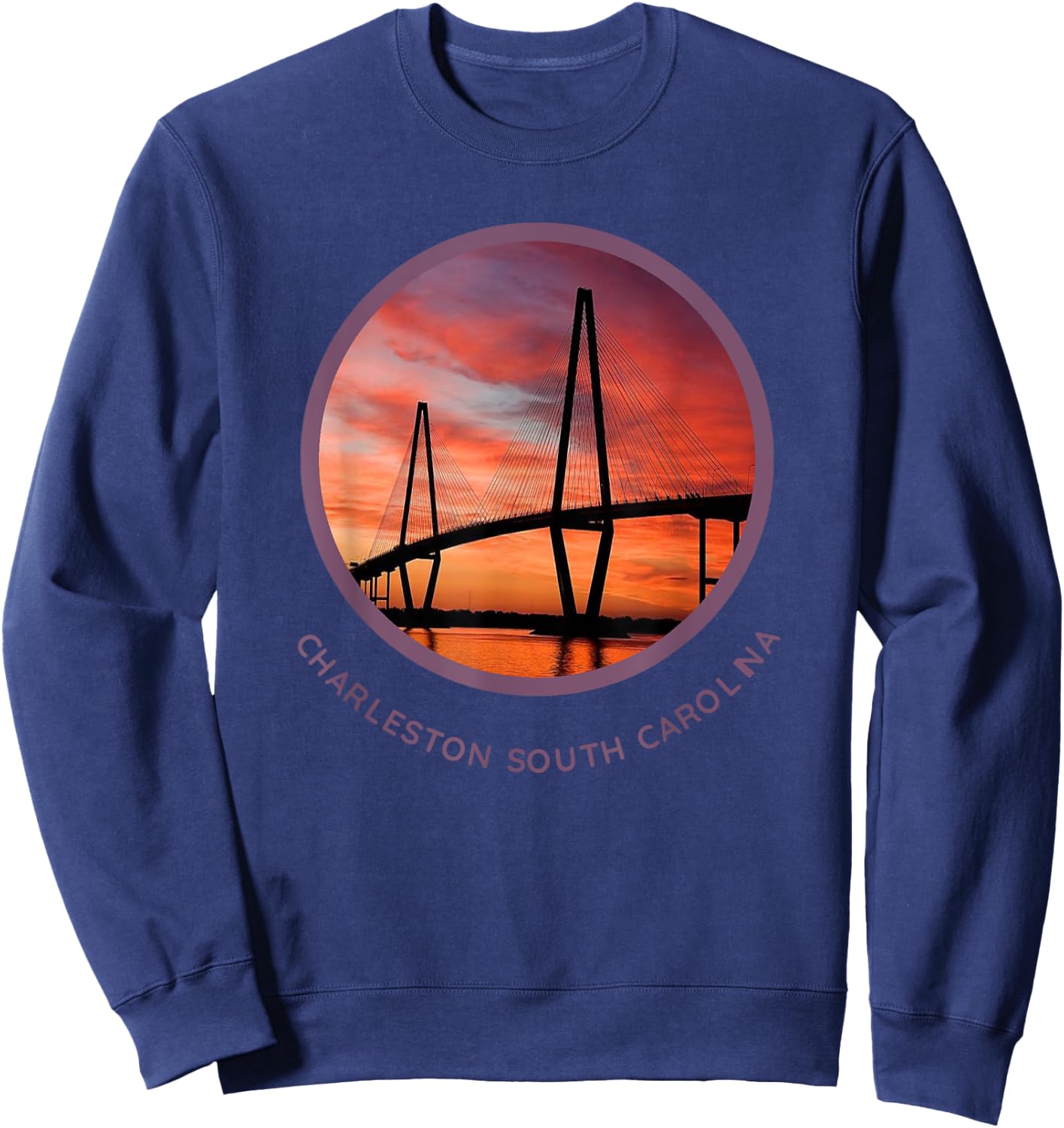 Charleston South Carolina Ravenel Bridge Print S.C. Sweatshirt - Sweatshirt | Navy