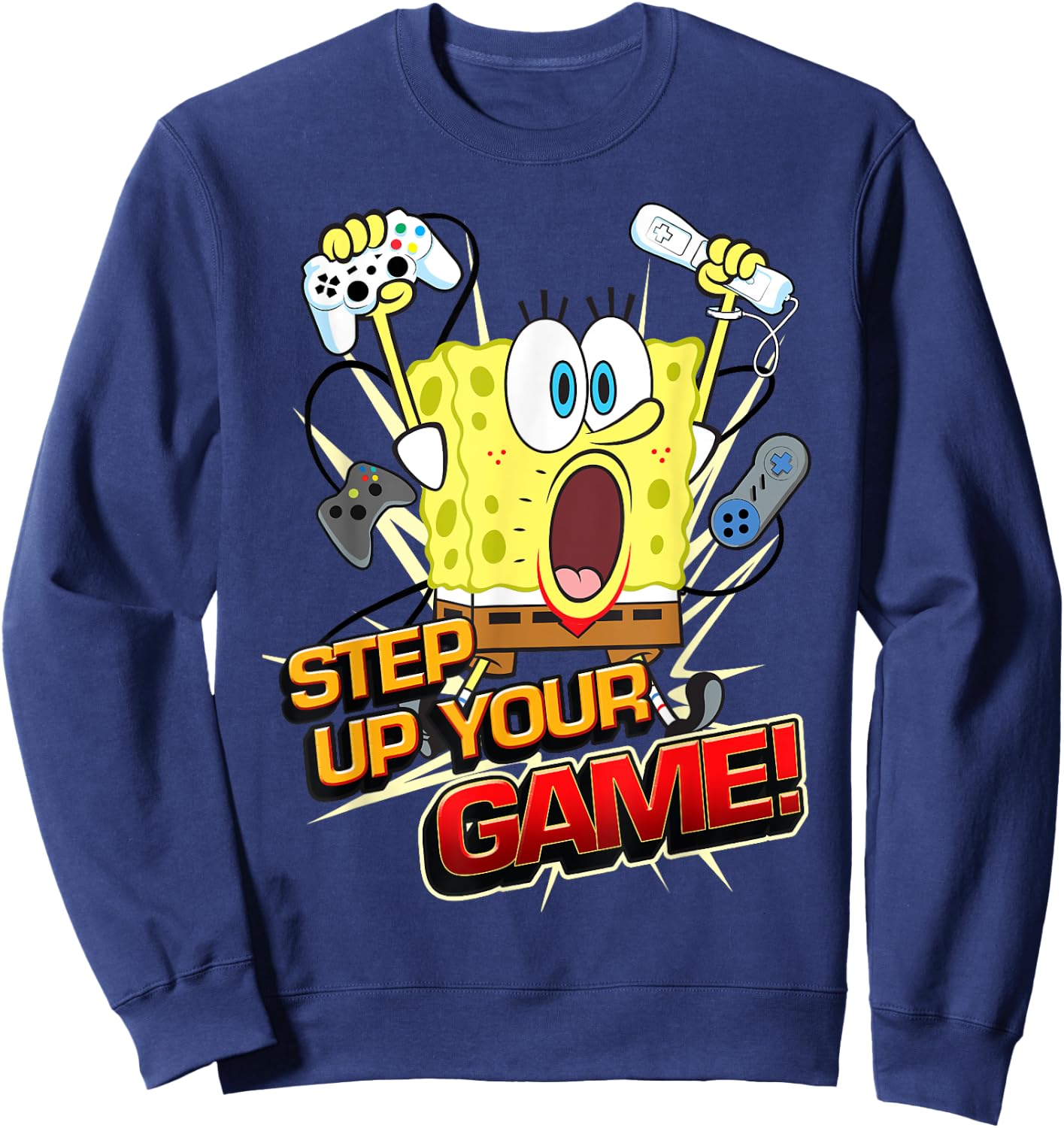 Spongebob SquarePants Step Up Your Game Sweatshirt - Sweatshirt | Navy