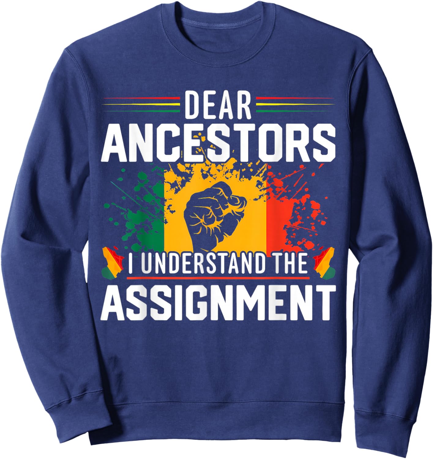 Celebrate Juneteenth 1865 African Pride Celebration Sweatshirt - Sweatshirt | Navy