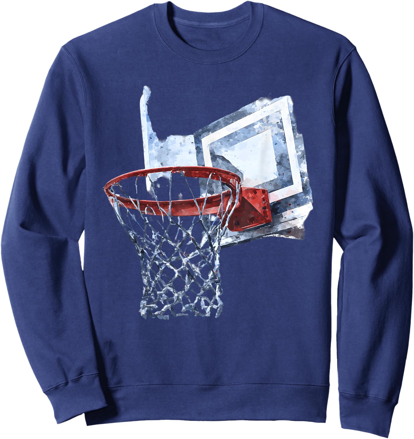 Colorful Basketball Splash Tie Dye Color Splash Basketball Sweatshirt - Sweatshirt | Navy