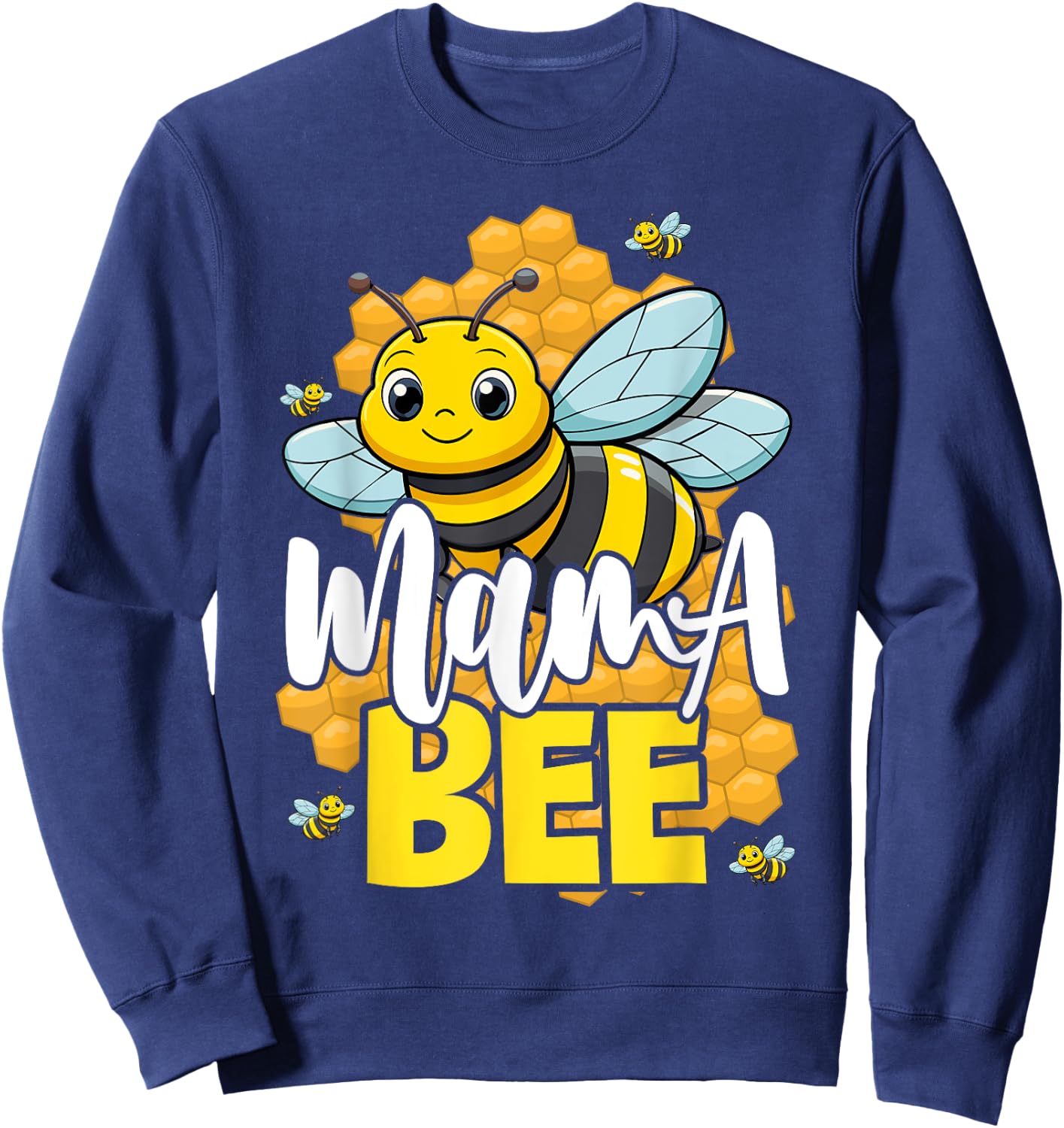 Mama Bee Family Bee First Bee Day Outfits Sweatshirt - Sweatshirt | Navy