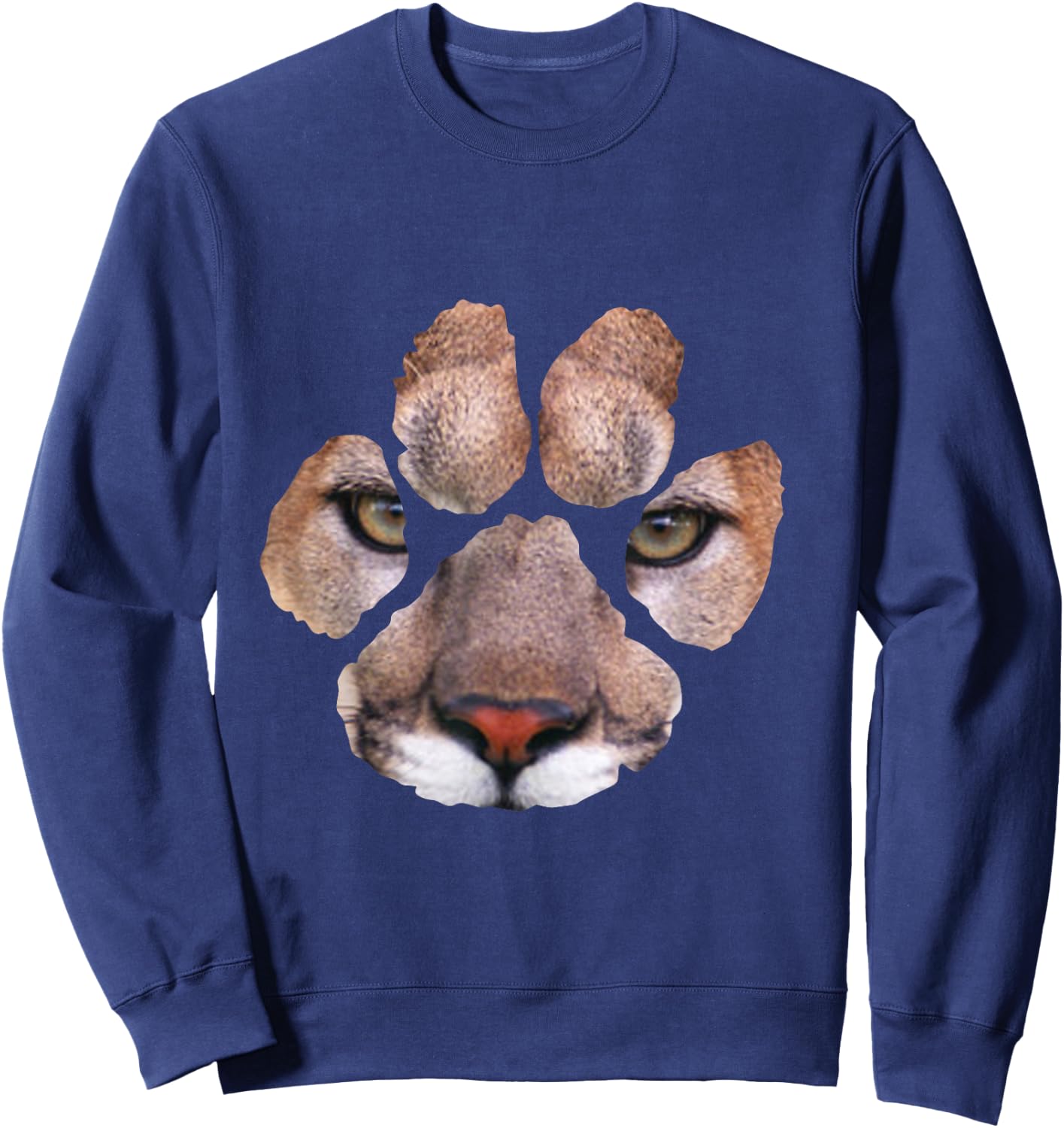 Awesome Cougar Paw Print - & & Kids Sweatshirt - Sweatshirt | Navy