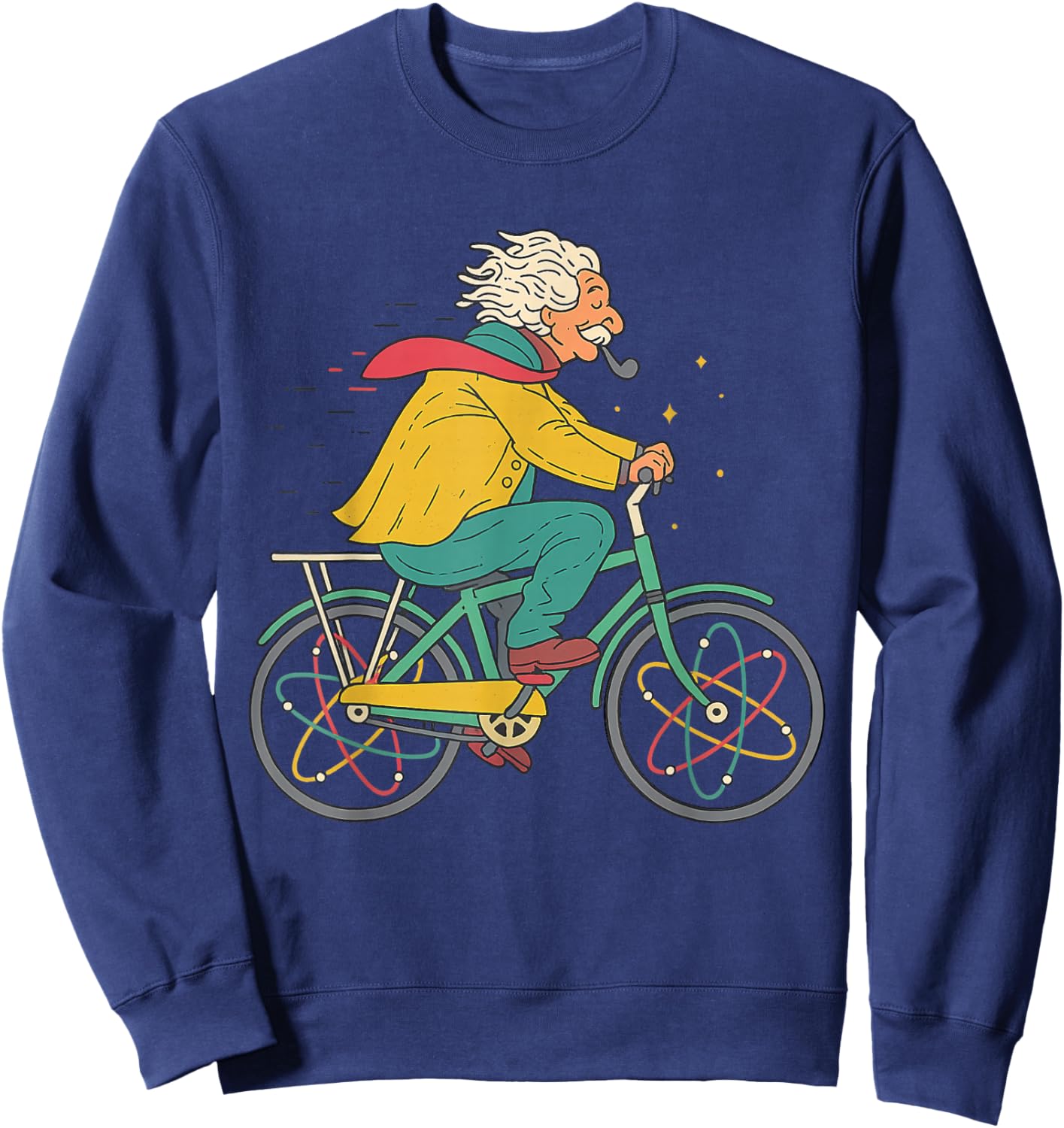 Atomic Bicycle Science Lover and Kids Chemistry Sweatshirt - Sweatshirt | Navy