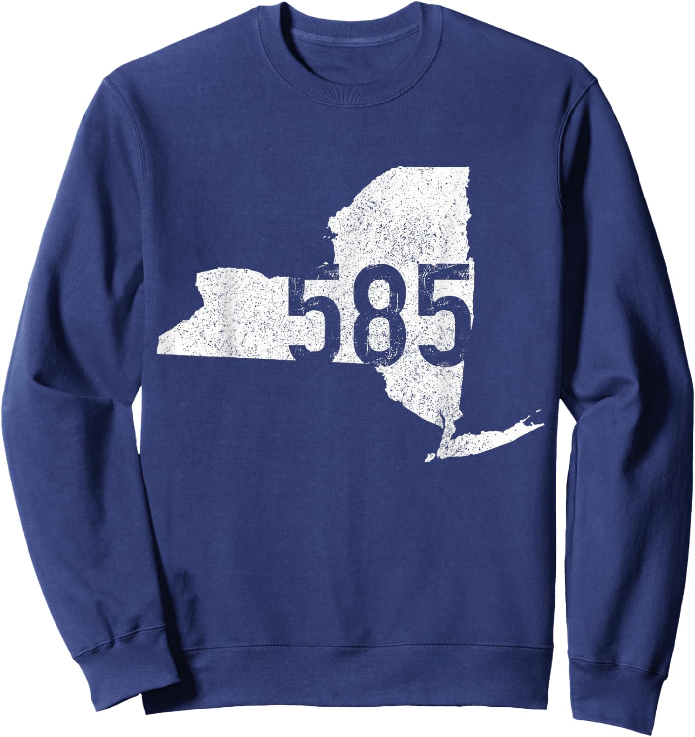 585 Area Code Rochester Livingston New York NY Pride Sweatshirt - Sweatshirt | Navy