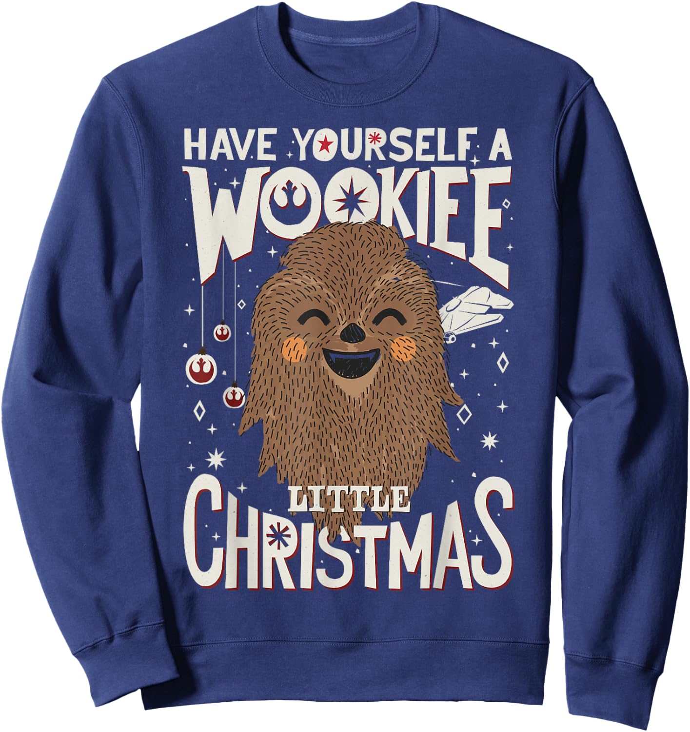 Star Wars Wookiee Little Christmas Sketched Graphic Sweatshirt - Sweatshirt | Navy