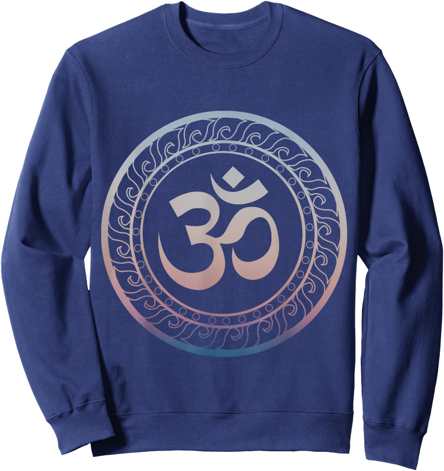 Om Ohm Aum Symbol Spiritual Yoga Sweatshirt - Sweatshirt | Navy