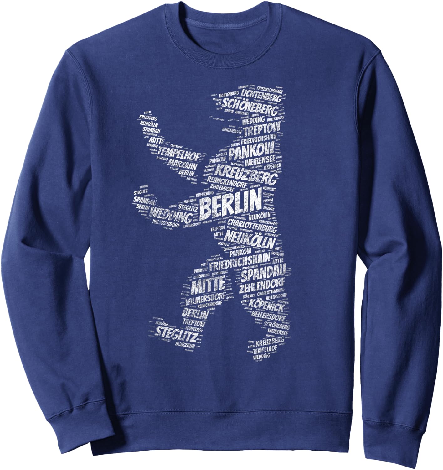 Berlin Bear Landmark City Districts Germany Souvenir Sweatshirt - Sweatshirt | Navy