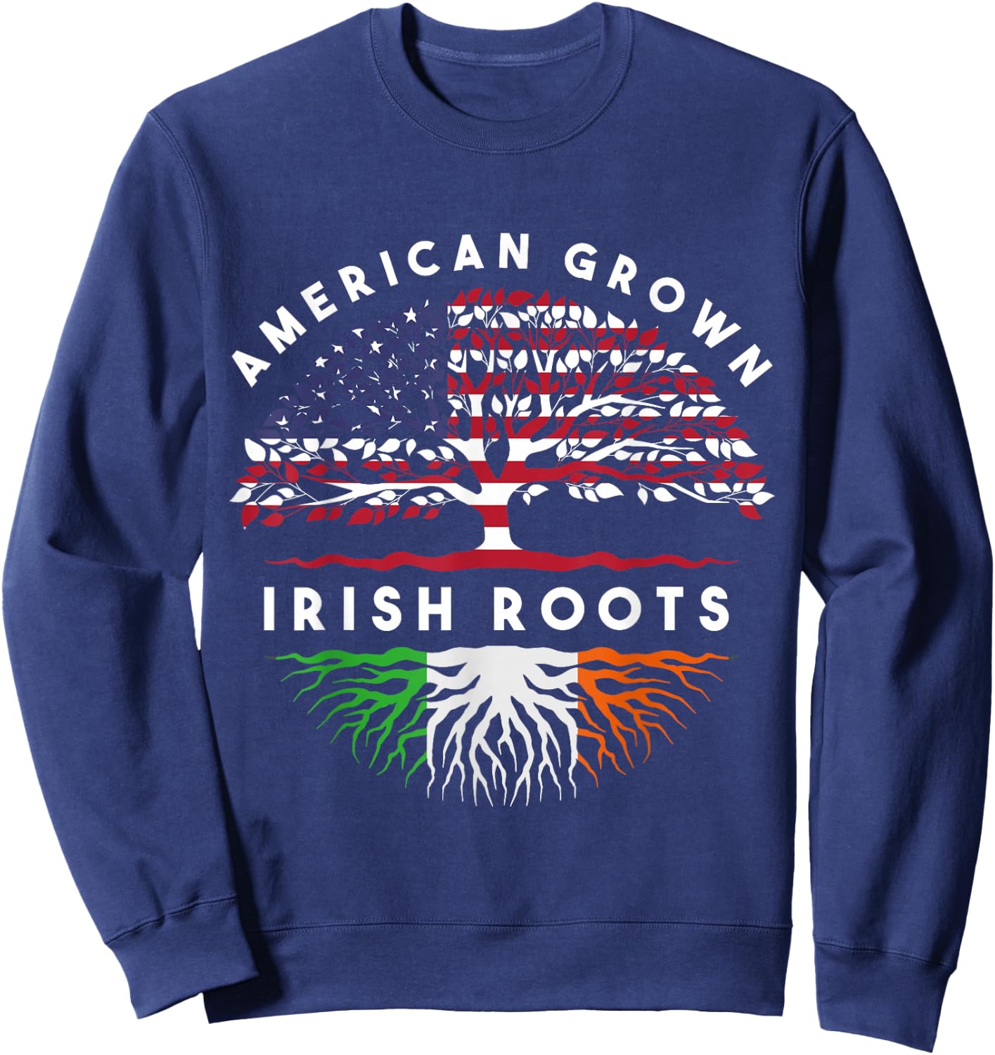 USA Pride Irish Roots Ireland Sweatshirt - Sweatshirt | Navy