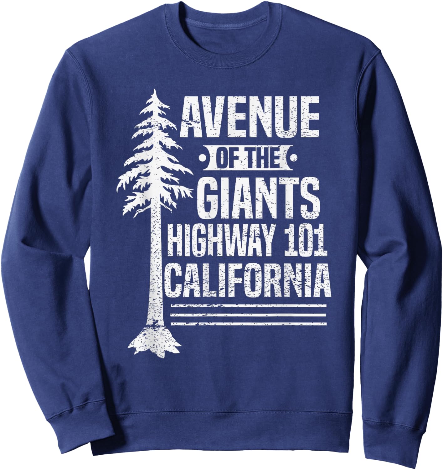Redwood Avenue of the Giants Highway 101 California Sweatshirt - Sweatshirt | Navy