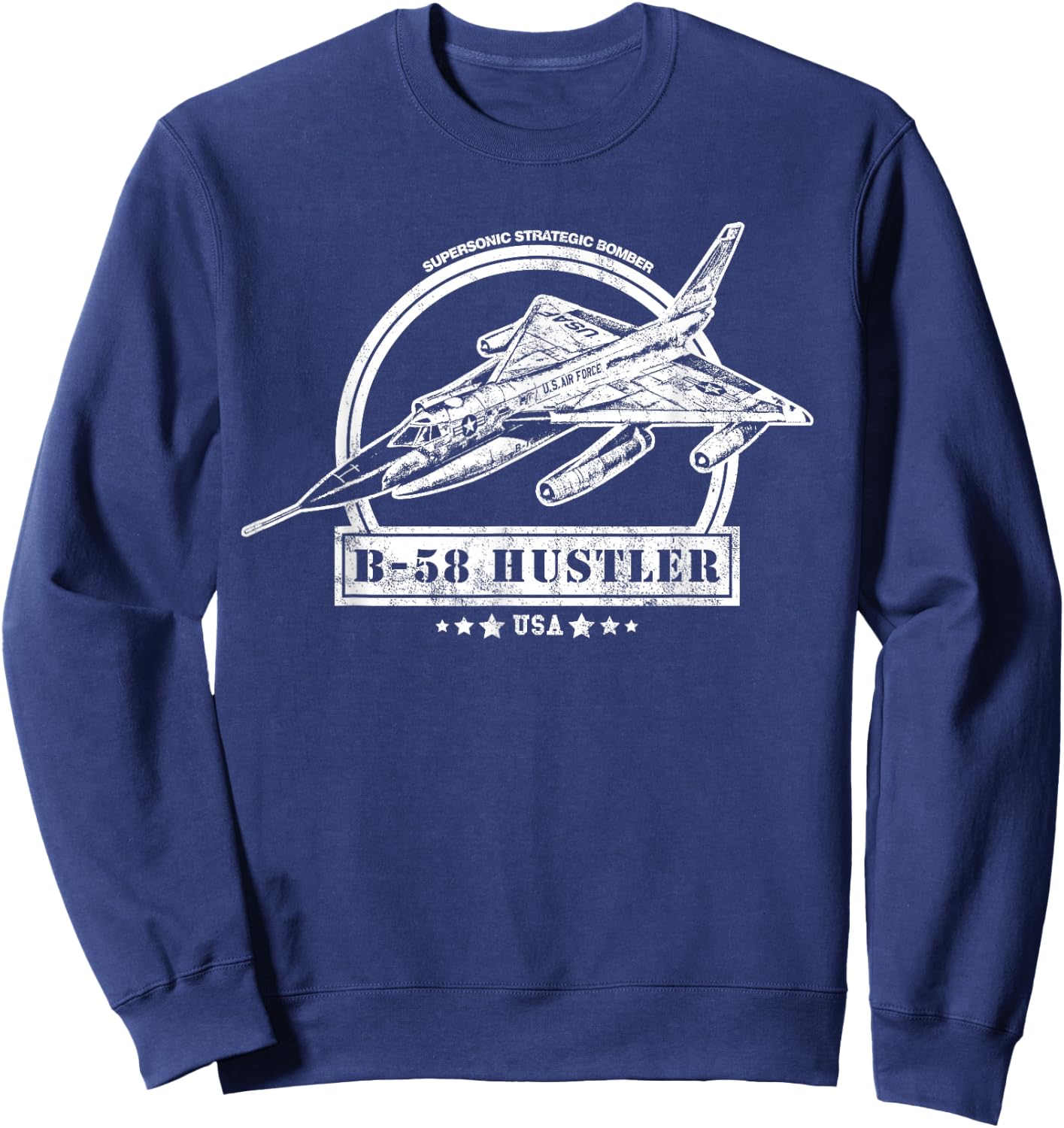 B-58 Hustler Aircraft Sweatshirt - Sweatshirt | Navy