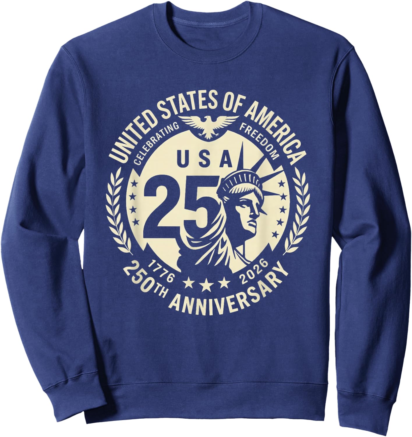 Patriotic 250th Anniversary USA 250 Years 4th of July Sweatshirt - Sweatshirt | Navy