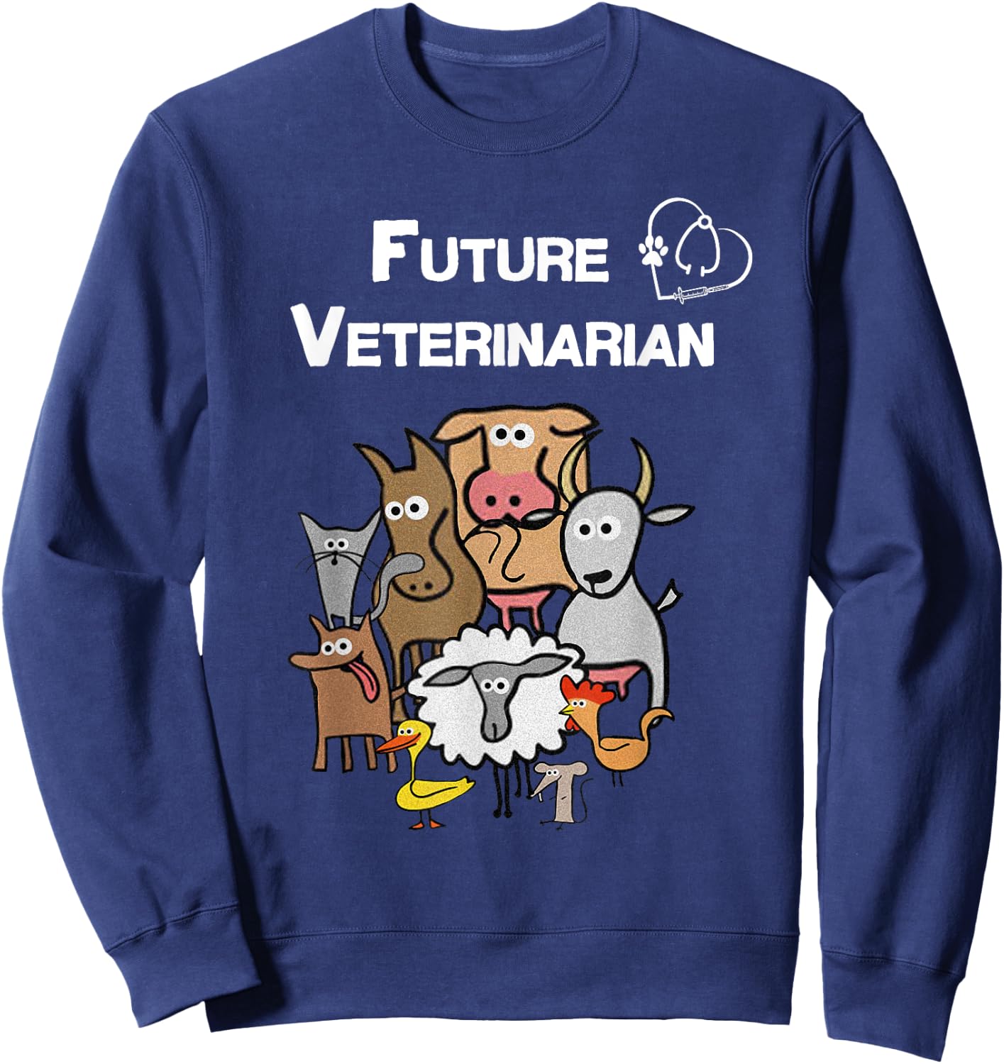 Future Veterinarian Vet Tech Student Shirt Kids Sweatshirt - Sweatshirt | Navy