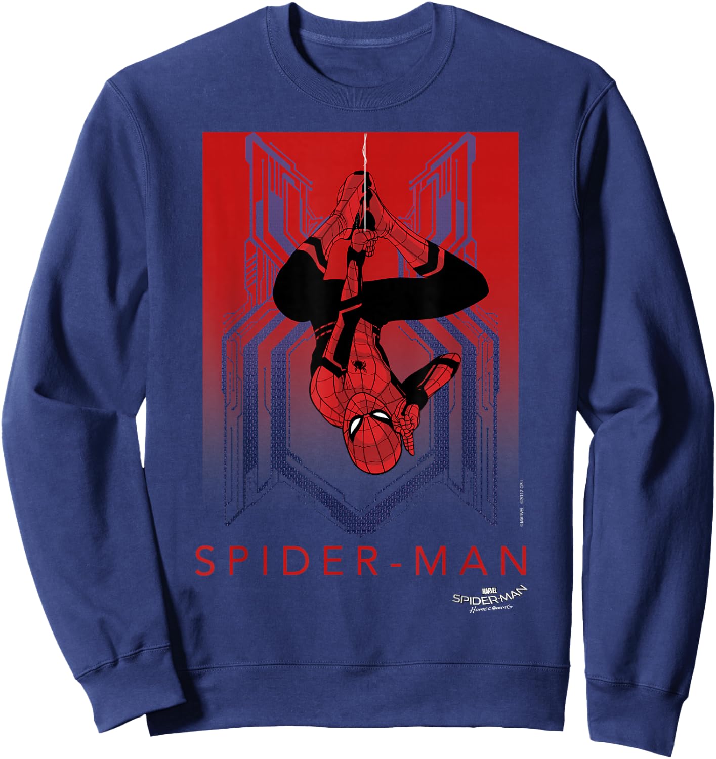 Marvel Spider-Man Homecoming Hanging Upside Down Sweatshirt - Sweatshirt | Navy