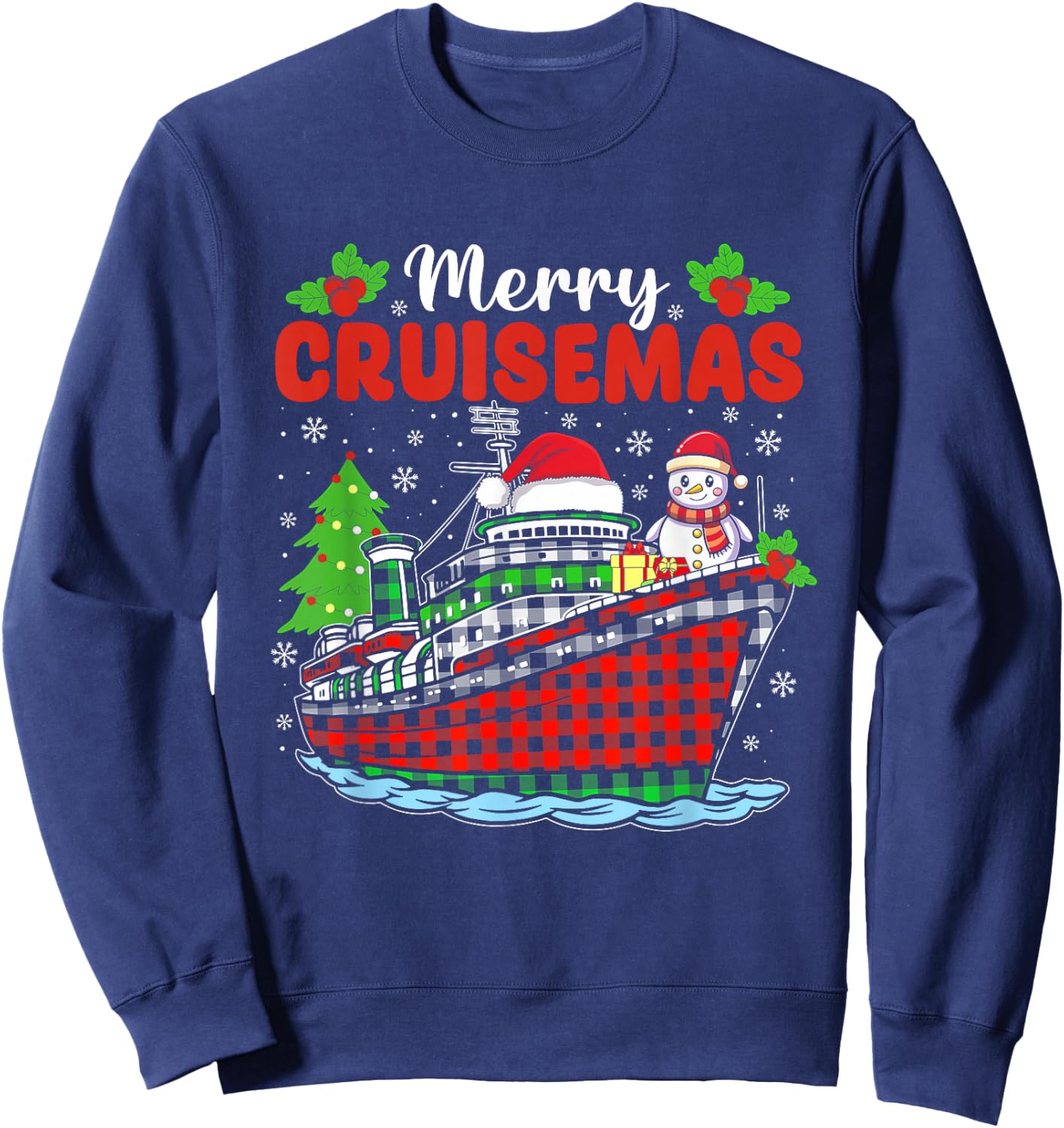 Merry Cruisemas Cruise Christmas Family Xmas Pajamas Holiday Sweatshirt - Sweatshirt | Navy