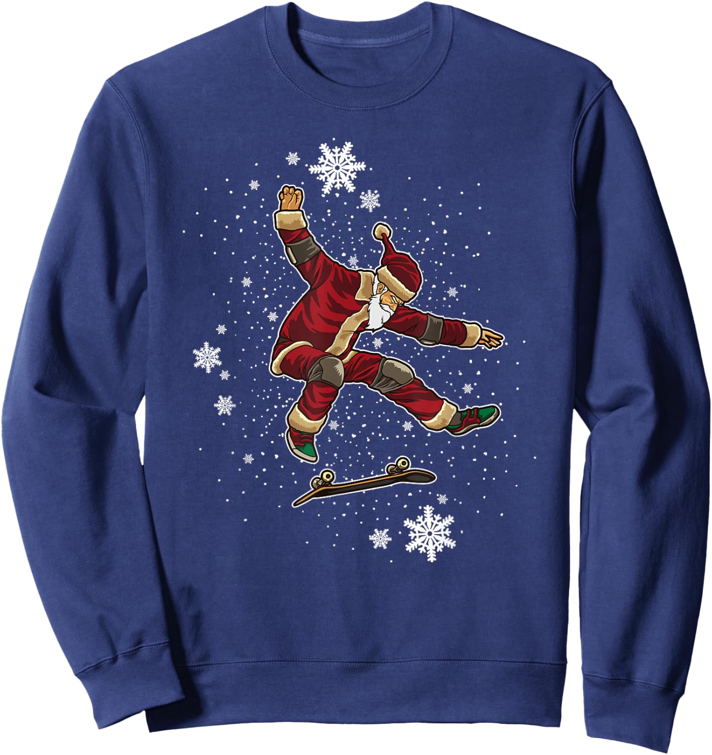 Skating Santa Claus - Skateboard For Xmas - Cool Santa Sweatshirt - Sweatshirt | Navy