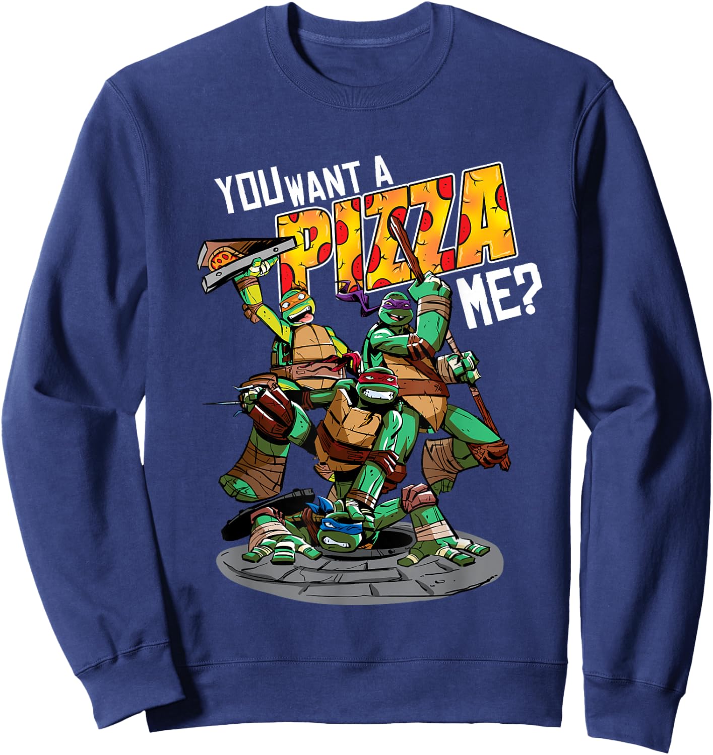 TMNT You Wanna Pizza Me? Sweatshirt - Sweatshirt | Navy