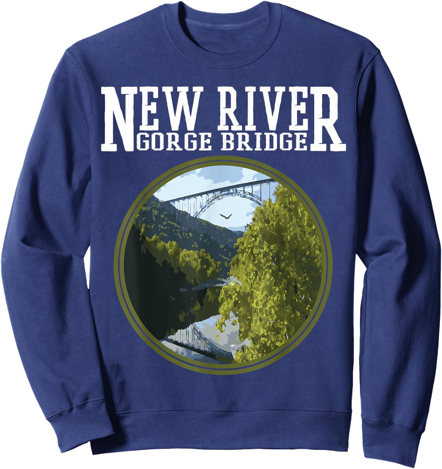 New River Gorge bridge West Virginia Sweatshirt - Sweatshirt | Navy