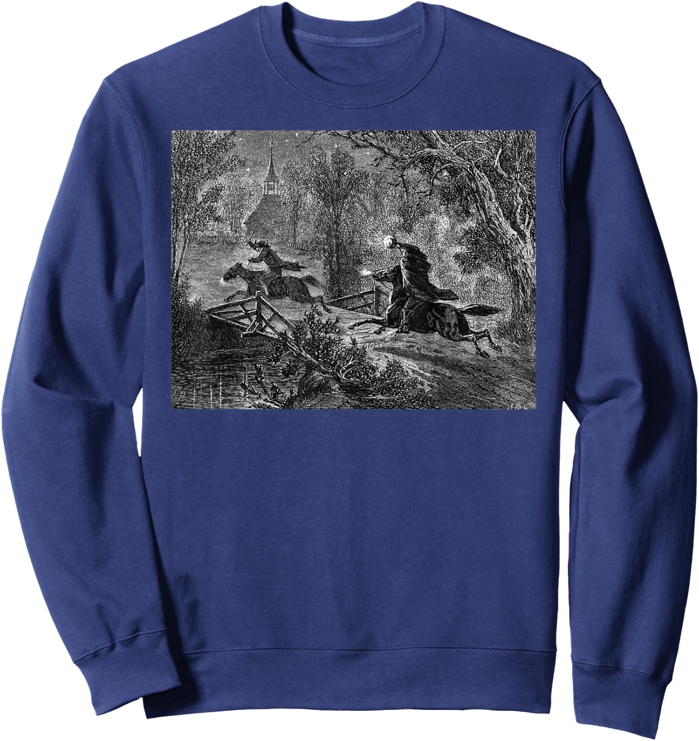 Ichabod Crane Legend of Sleepy Hollow Headless Horseman Sweatshirt - Sweatshirt | Navy