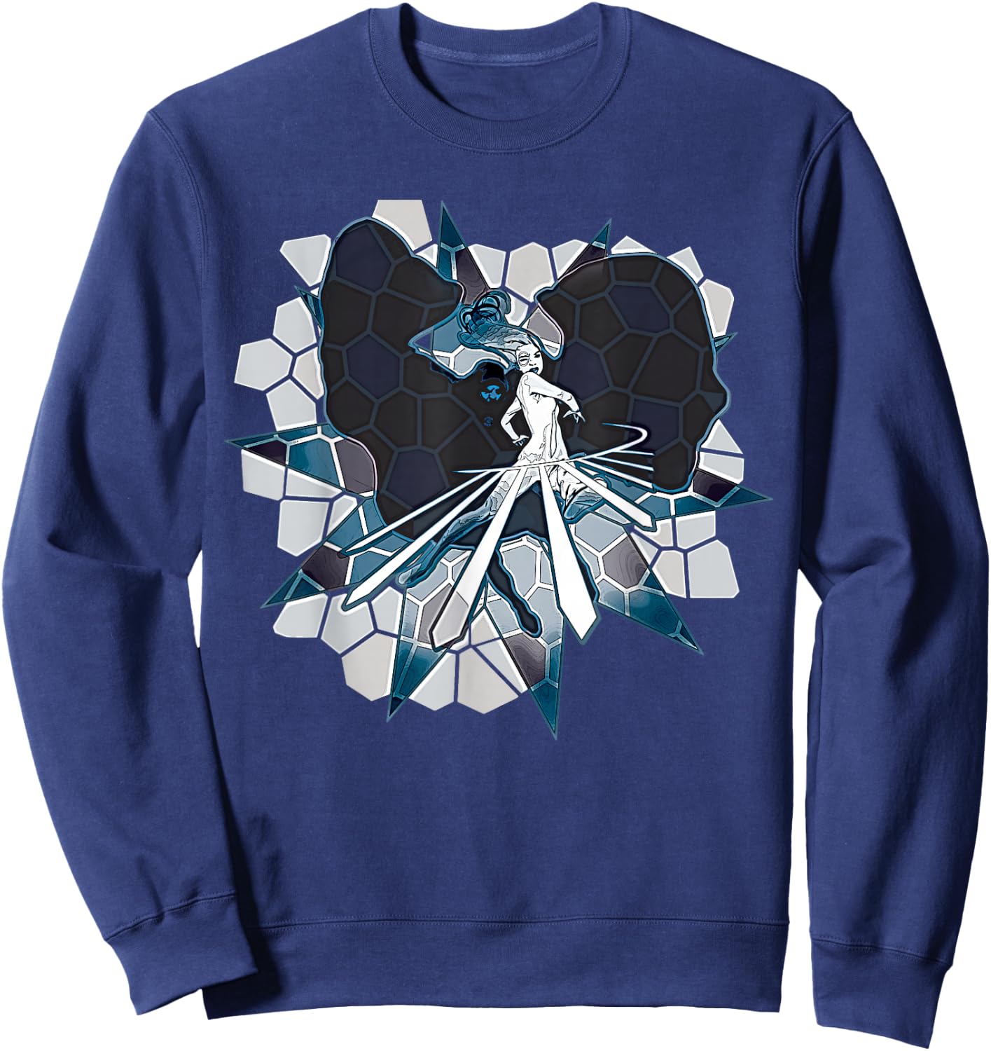 Marvel Cloak and Dagger Light Daggers Stained Glass Sweatshirt - Sweatshirt | Navy