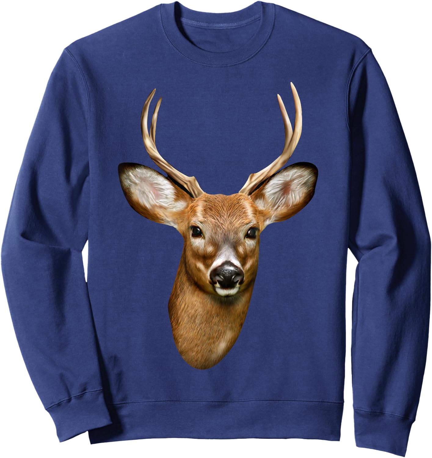 Young Buck Deer Antlers Forest Wildlife Animal deer t shirt Sweatshirt - Sweatshirt | Navy