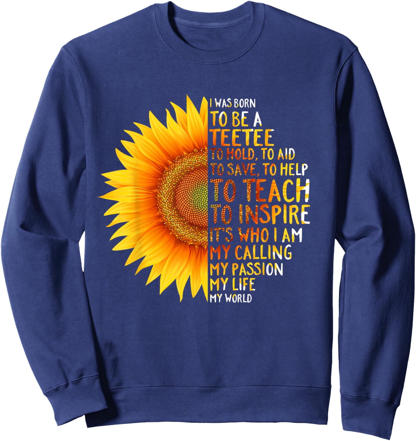 TEETEE - I was born to be a TEETEE - Grandma gift Sweatshirt - Sweatshirt | Navy