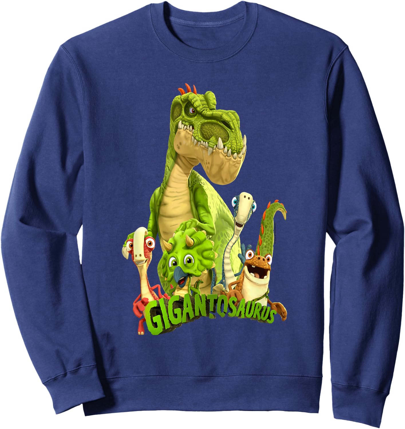 Gigantosaurus Logo with Giganto & The 4 Kid Dinos Sweatshirt - Sweatshirt | Navy