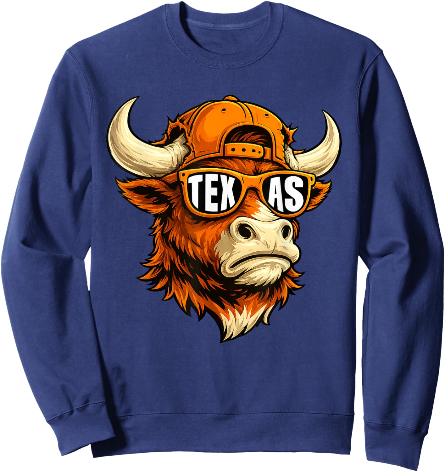 Vintage Texas TX Athletic Style 80s 90s Sweatshirt - Sweatshirt | Navy