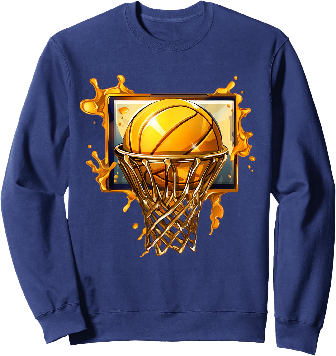 BsketballCo. Basketball , Black, Small Sweatshirt - Sweatshirt | Navy