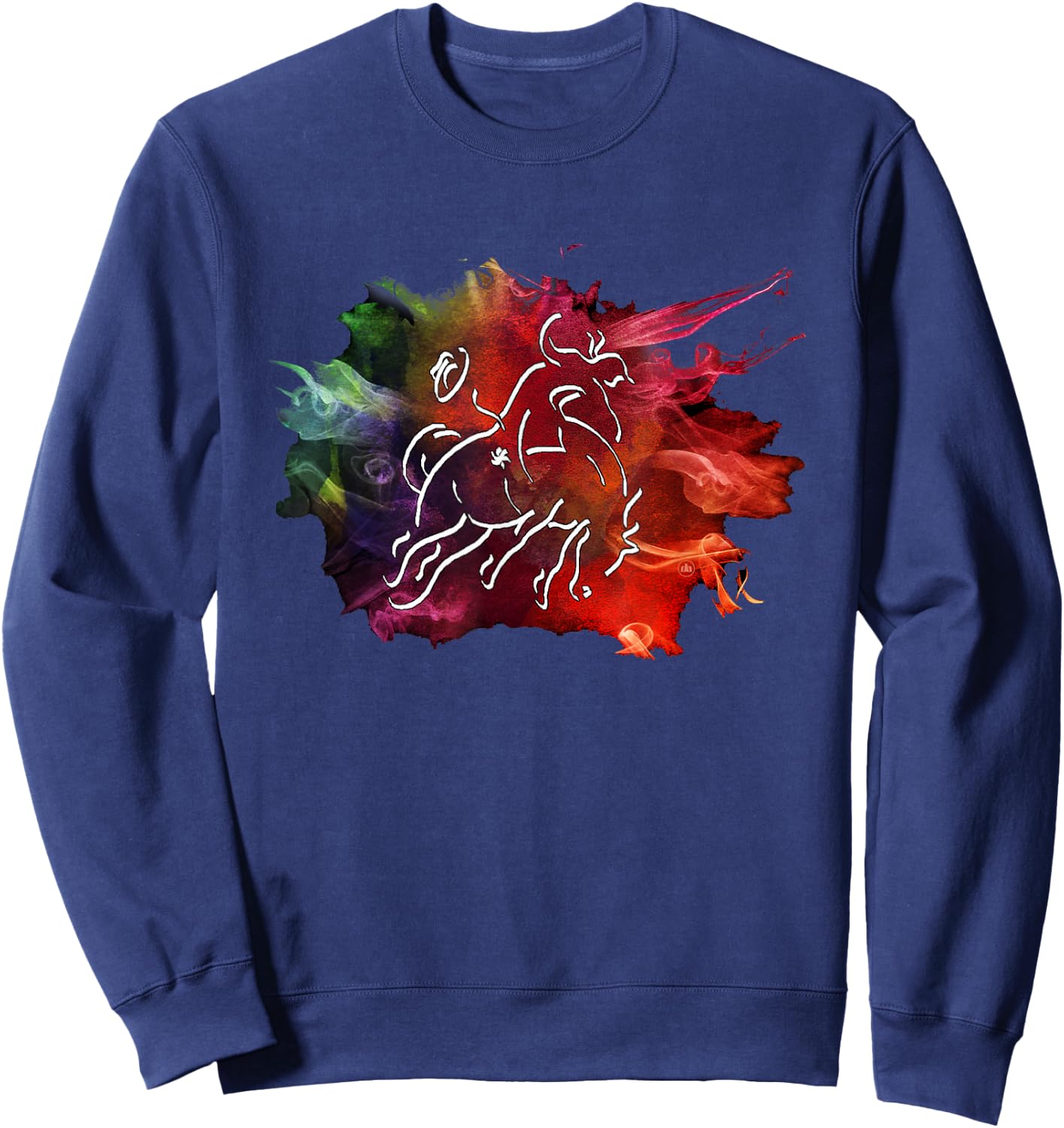 Modern Western Bucking Horse Sweatshirt - Sweatshirt | Navy