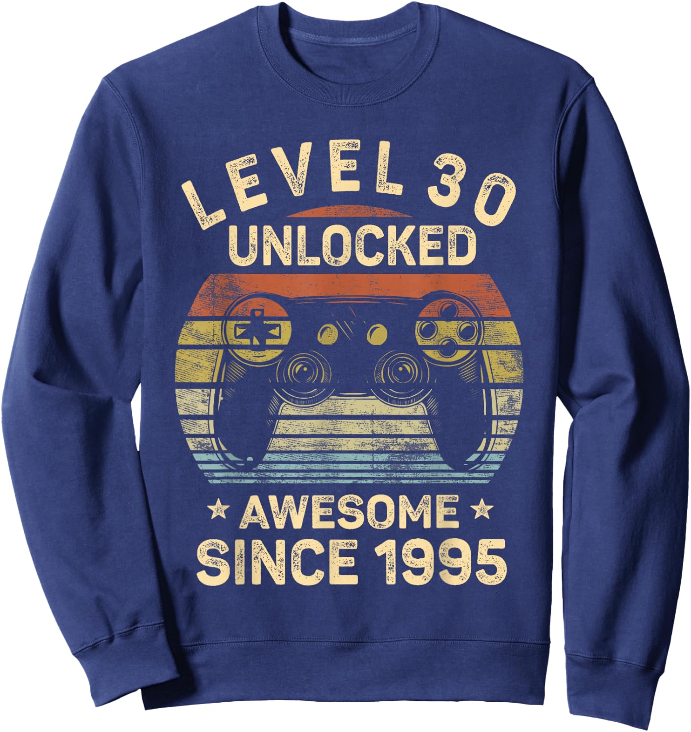 Level 30 Unlocked 30th Birthday 30 Year Old Gifts Gamer Bday Sweatshirt - Sweatshirt | Navy