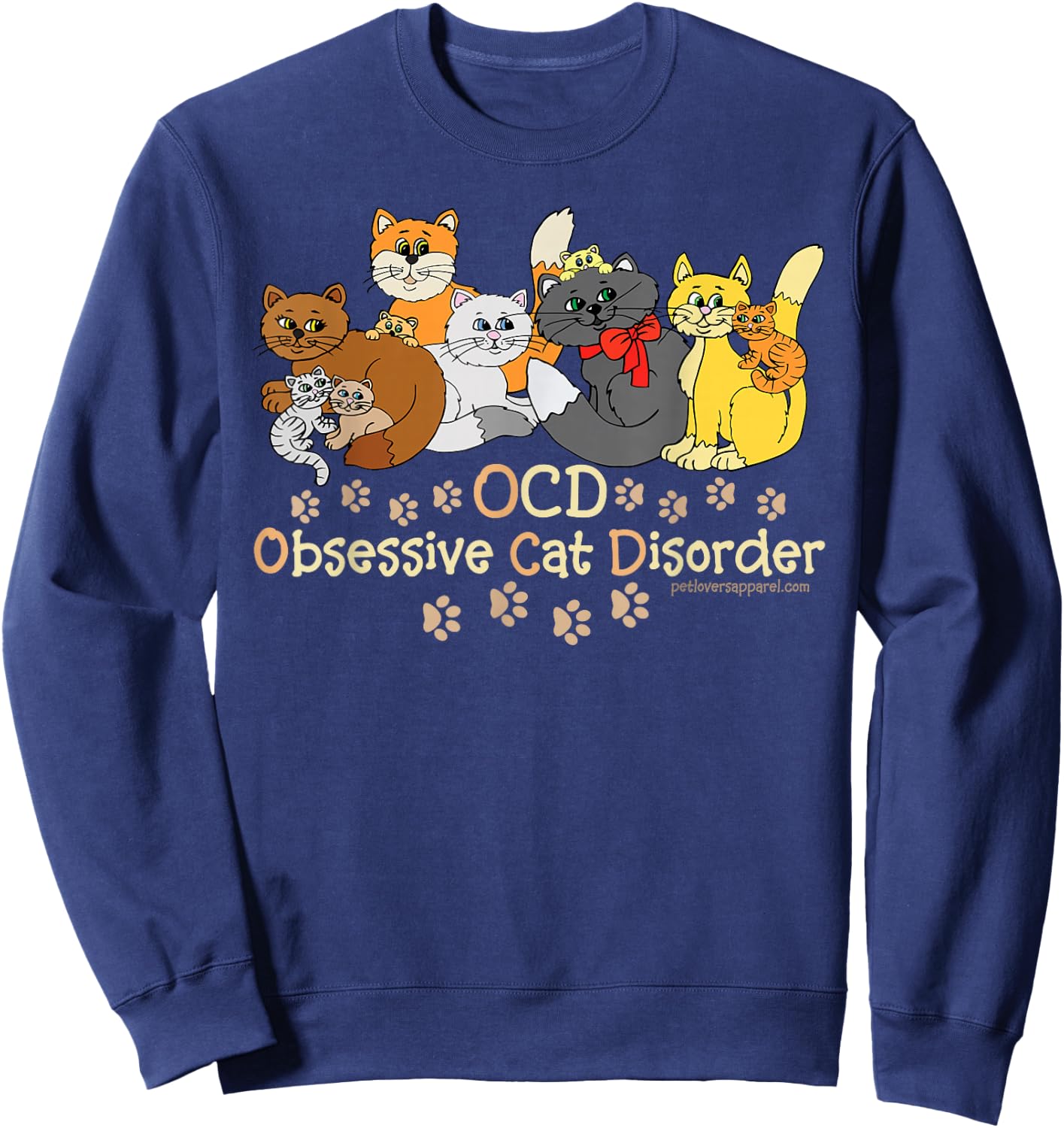 OCD Cat Disorder Sweatshirt - Sweatshirt | Navy