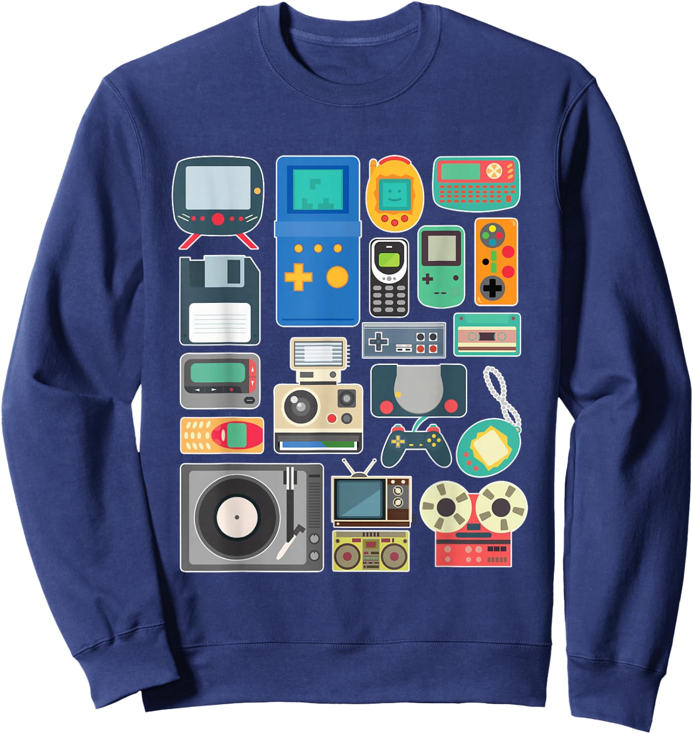80s 90s Video Game Retro Vintage Classic Arcade Sweatshirt - Sweatshirt | Navy