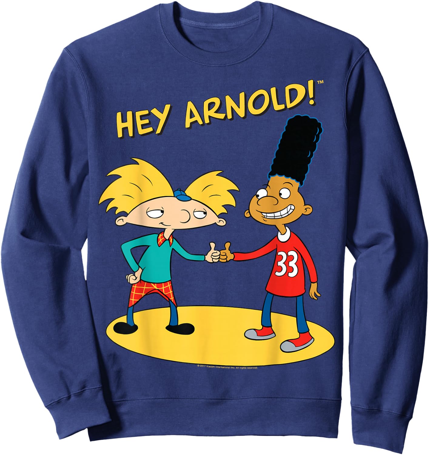 Hey Arnold Characters Handshake Sweatshirt - Sweatshirt | Navy