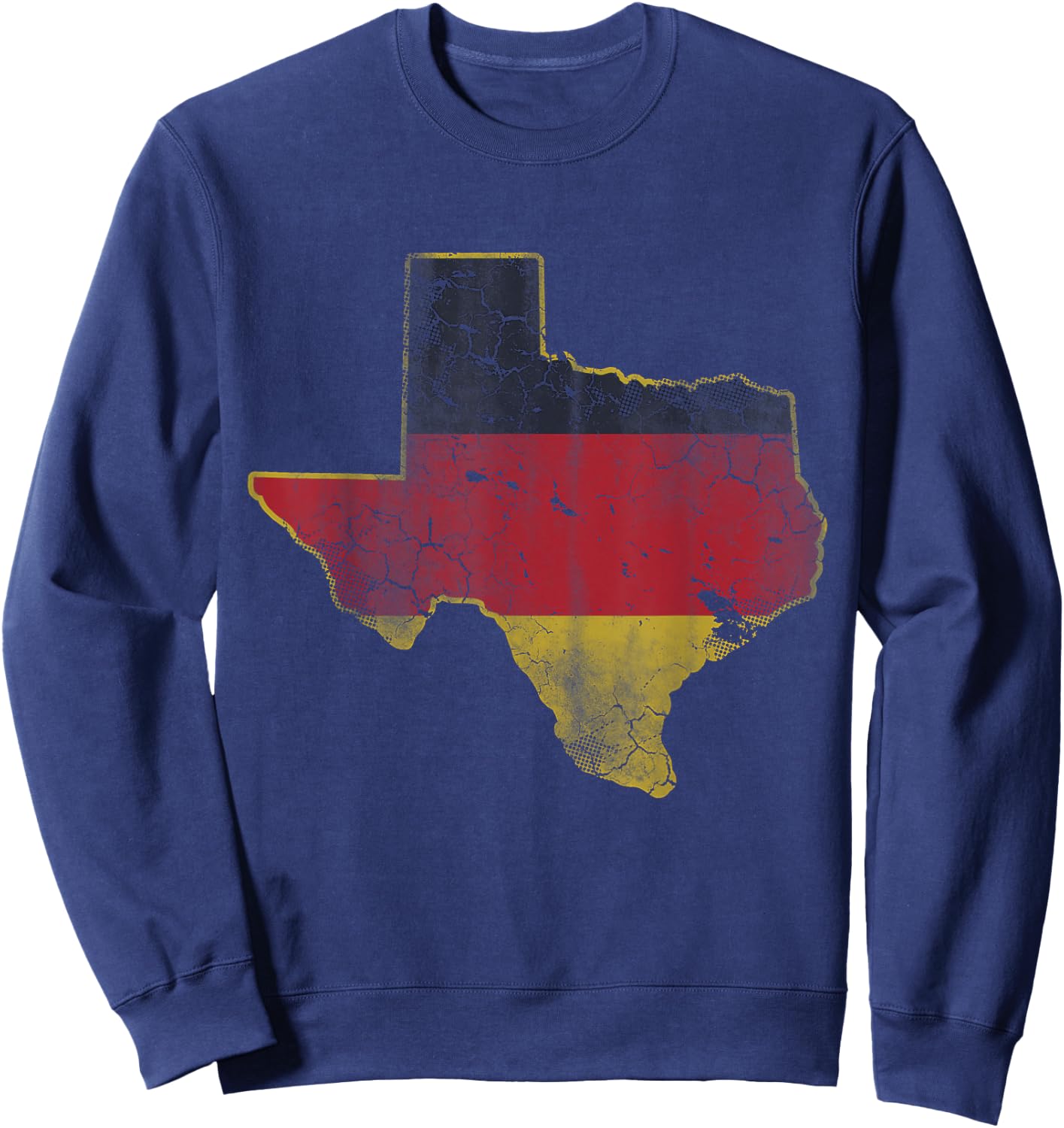 Texas German American Flag Texan Germany Deutschland Sweatshirt - Sweatshirt | Navy