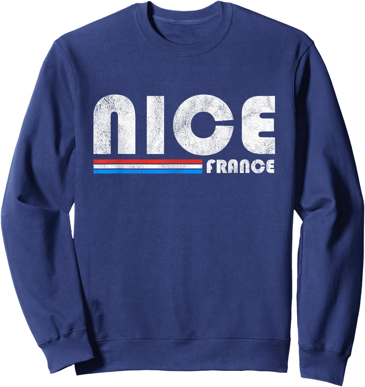 Nice France Retro Vintage Travel Vacation Gift Sweatshirt - Sweatshirt | Navy