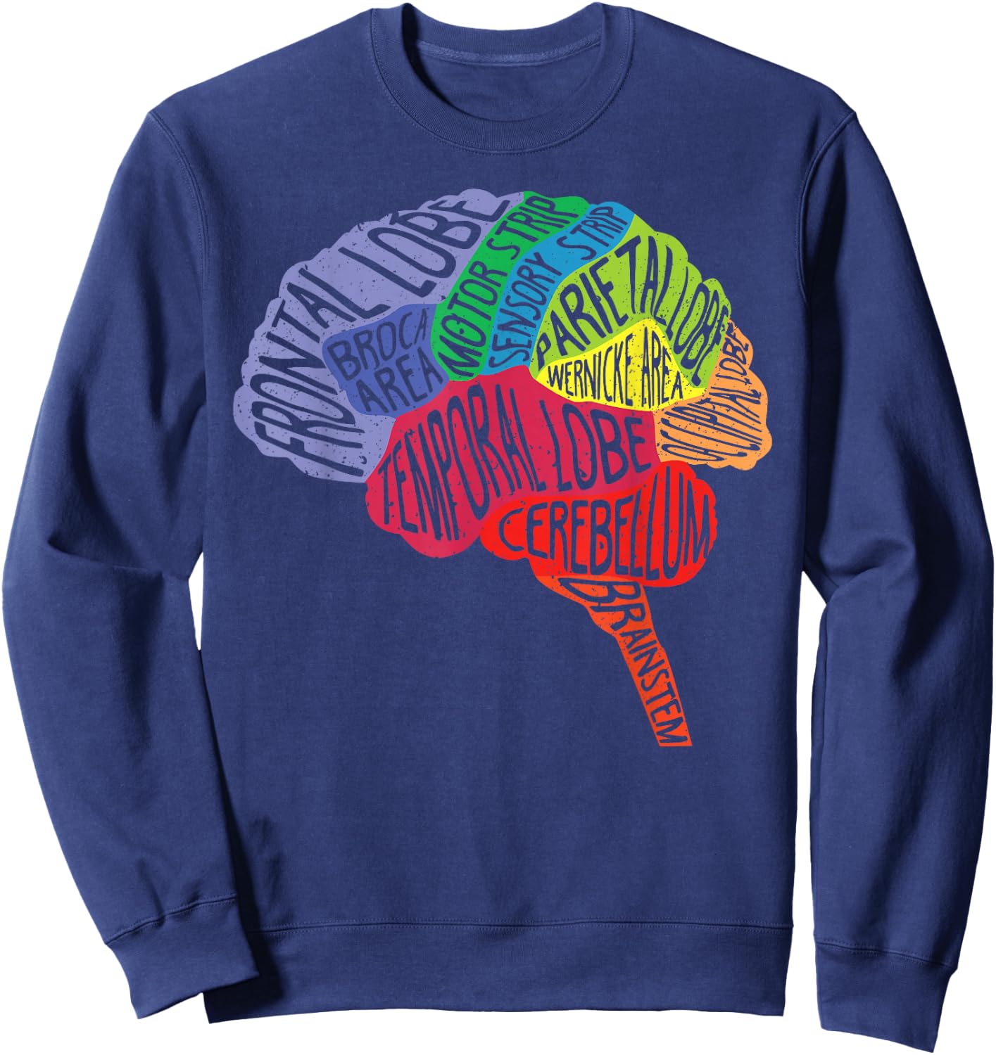 Parts Area Brain Neurologist Neurology Brain Map Surgeon Sweatshirt - Sweatshirt | Navy